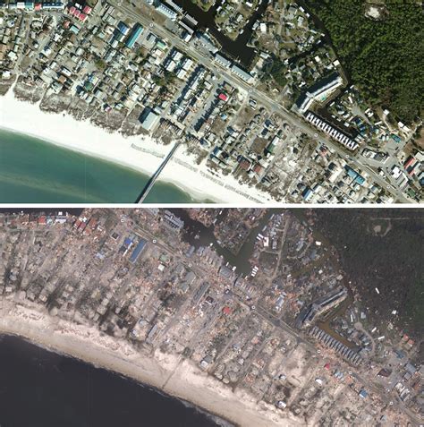 Interactive Beforeafter Maps Of Hurricane Michaels Wrath Online