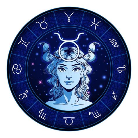 Earth Zodiac Set Beautiful Girls Taurus Virgo Capricorn Horoscope Symbol Star Sign Vector