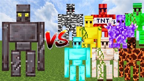 Netherite Golem Vs All Golems Minecraft Mob Battle Youtube