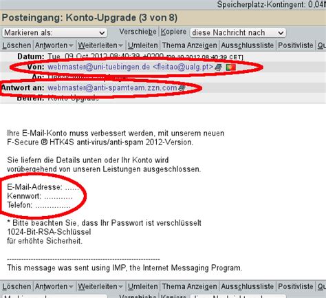 Phishing Mails Erkennen Universität Tübingen