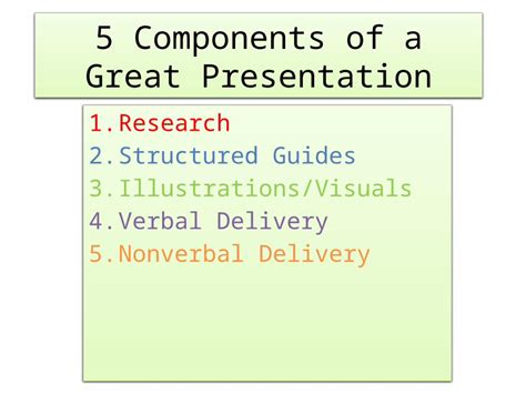 Pptx 5 Components Of A Great Presentation Dokumentips