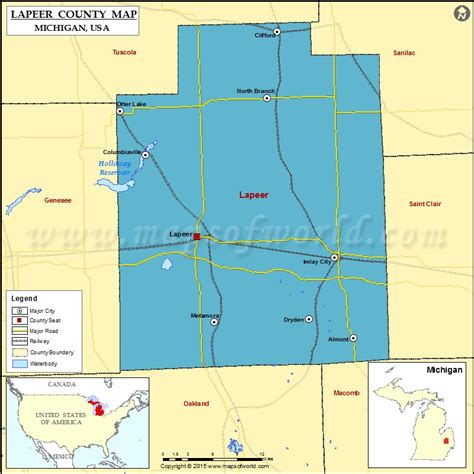 Farms for sale in lapeer county sustain livestock including cattle, horses, goats, sheep and pigs. Lapeer County Map, Michigan