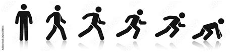Stick Figure Walk And Run Running Animation Posture Stickman People