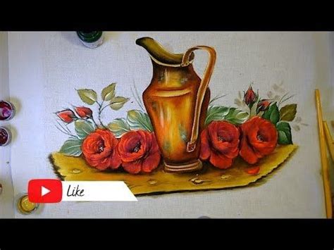 Roberto Ferreira Aprenda A Pintar Em Tecido Rosas E Folhas Parte
