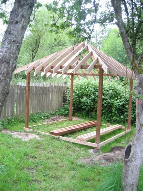 Build your own hot tub hip roof gazebo building plans. Building a gazebo in my back yard, a 10'x10' square 4 hip ...