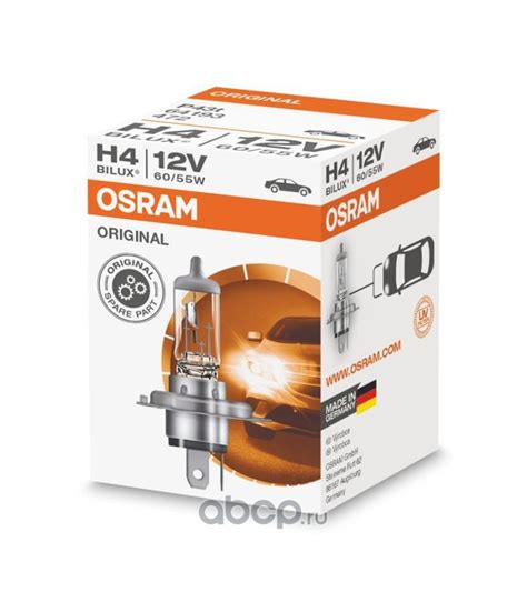Osram 64193 лампа галогенная H 4 12v 6055 Product Info