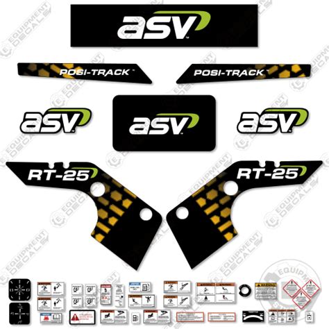 Fits Asv Rt 25 Decal Kit Track Loader Equipment Decals
