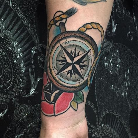 75 Rose And Compass Tattoo Designs And Meanings Choose Yours2018