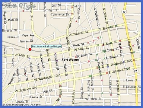 32 Map Of Downtown Fort Wayne Maps Database Source