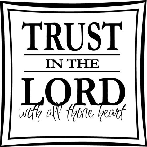 Trust In The Lord Christian Vinyl Wall Stickers Words Wall Stickers