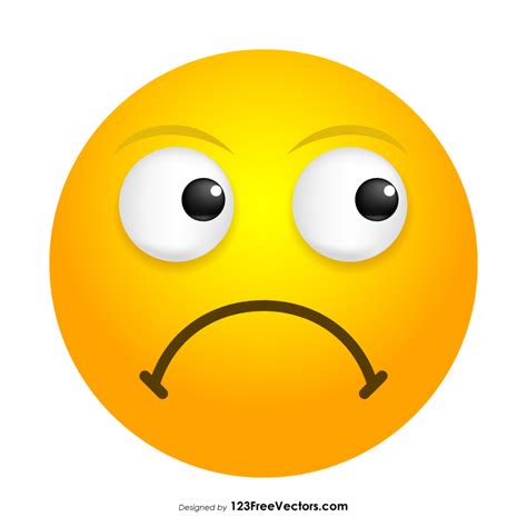 Frowning Face Emoji Vector Download