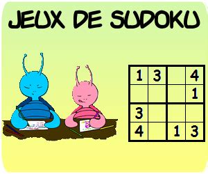 Imprimer des sudoku 4x4 pour enfants ainsi que des 6x6. sudoku pour enfant