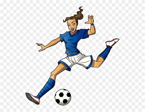 Download Player Cartoon Girl Clip Art Women Girl Soccer Player