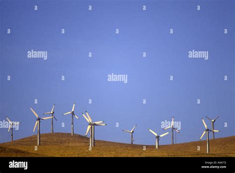 Altamont Pass Wind Turbine Power Plant California Usa Stock Photo Alamy