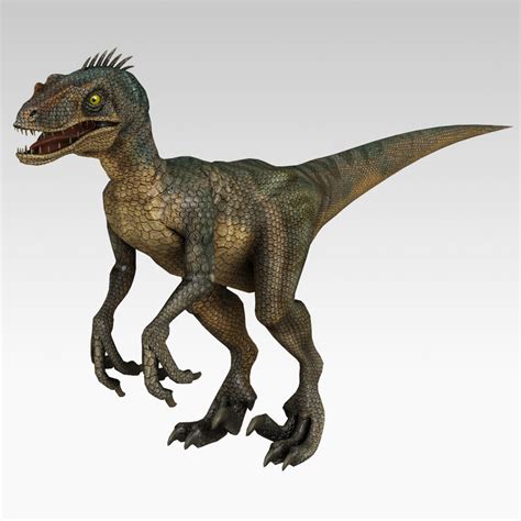 3d 3ds Velociraptor Dinosaur Animation