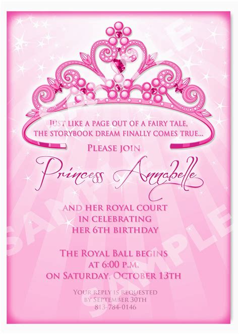 Evite Birthday Invites Princess Birthday Party Invitation Wording Best