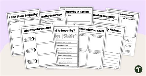 Empathy Worksheet Pack Teach Starter