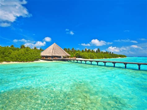 Fondos De Pantalla Maldivas Cielo Mar Océano Isla Palmeras Los