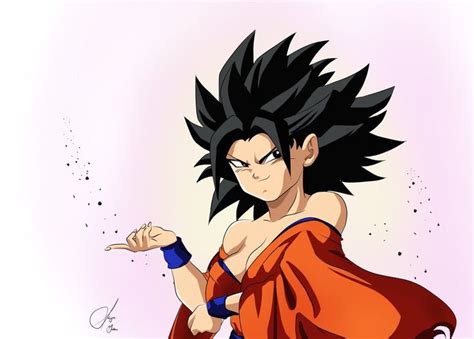 Caulifla In Gokus Gi By Saiyangoddess Anime Dragon Ball Super