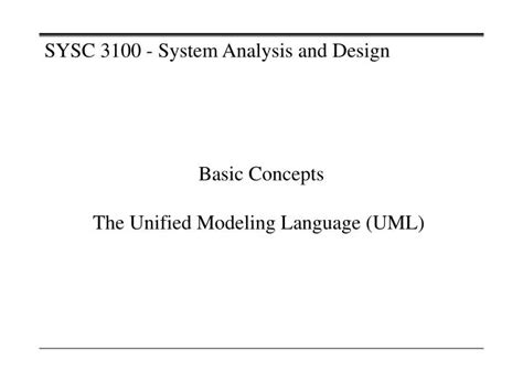 Ppt Basic Concepts The Unified Modeling Language Uml Powerpoint