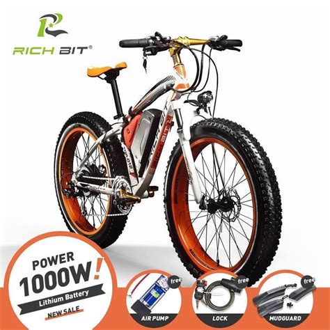 Check Discount Richbit Ebike New 21 Speeds Electrical Fats Tire Bike