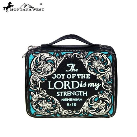 Montana West Black Color Bible Cover With Nehemiah 810 Verse ⋆ Saddles
