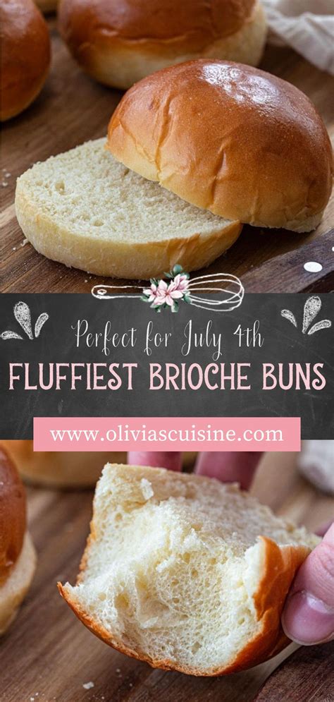 The Fluffiest Brioche Buns Recipe Olivias Cuisine Brioche Buns