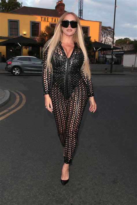 Aisleyne Horgan Wallace Sizzles In Spectacular Black Sheer Leather