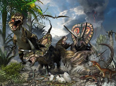Tyrannosaurus And Torosaurus Digital Art By Kurt Miller