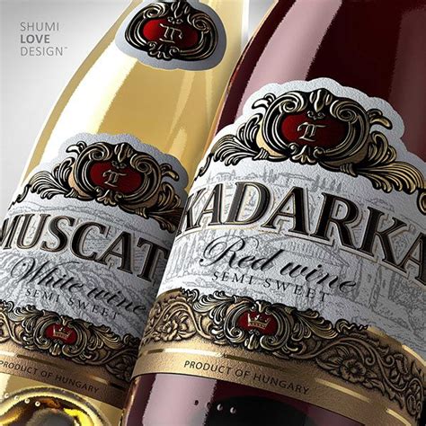Gabianspirit Bottle Label Design Semi Sweet Red Wine Love Design