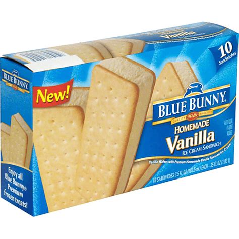Blue Bunny Ice Cream Sandwich Homemade Vanilla Ice Cream Treats And Toppings Rons Supermarket