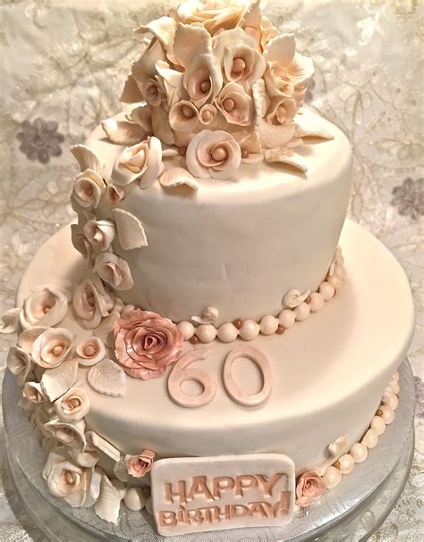 Elegant Two Tier Rose Cake Elegant Birthday Cakes Birthday Cakes For
