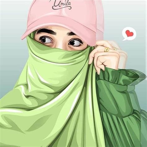 100 Islamic Cute Hijabi Muslimah Girl Cartoon Wallpaper Pic Download