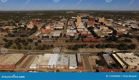 Abilene Texas Downtown City Skyline Aerial View Stock Footage Video