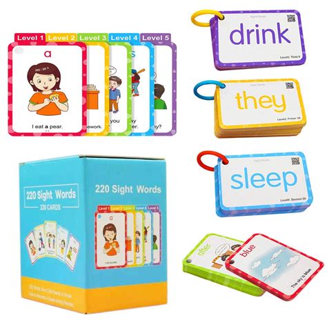 Buy 220 Words Flash Cards English Flash Card For Toddlers High
