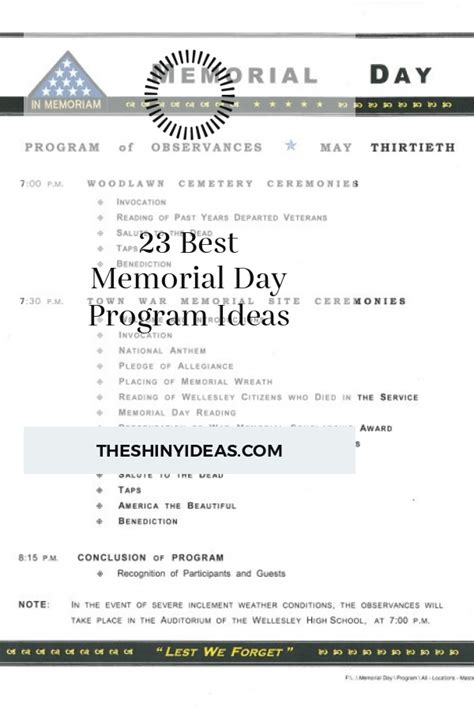 In the period of best memorial day speech quotes, some words of gratitude are a good way to express gesture. 23 Best Memorial Day Program Ideas - Home, Family, Style ...