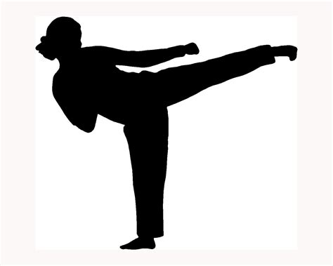 Stunning Karate Silhouette Vector Free Download Clip Art