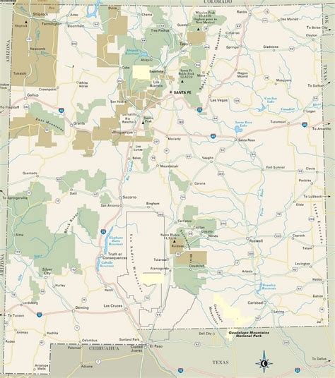 New Mexico Federal Lands Map Picture Click Quiz By