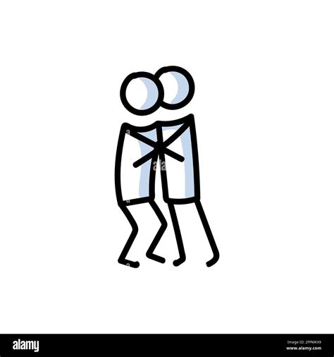 Hugging Figures Stock Vector Images Alamy