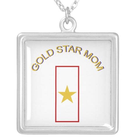 Gold Star Mom Silver Plated Necklace Zazzle Com Gold Star Mom Gold