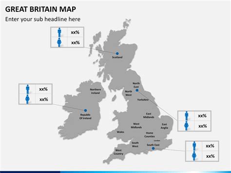 Great Britain (UK) Map PowerPoint Template - PPT Slides | SketchBubble