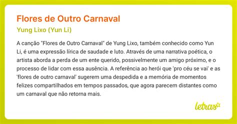 Flores De Outro Carnaval