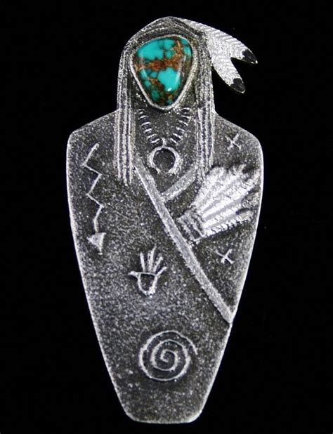 Leander Begay Rare Gem Grade Darling Darlene Turquoise Kachina Pendant