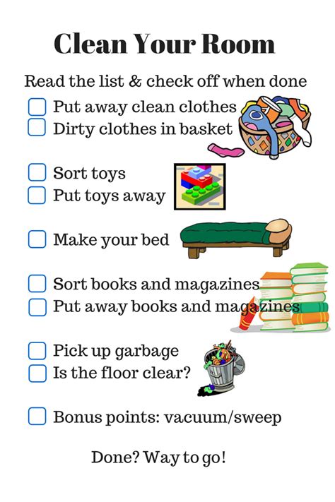 Clean out your lint trap filter and dryer vent. Parenting Checklist: Clean Your Room ~ RLS Creativity