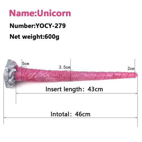 faak 46 5 cm long butt plug unicorn fantasy dildo soft silicon anal plug sex products with