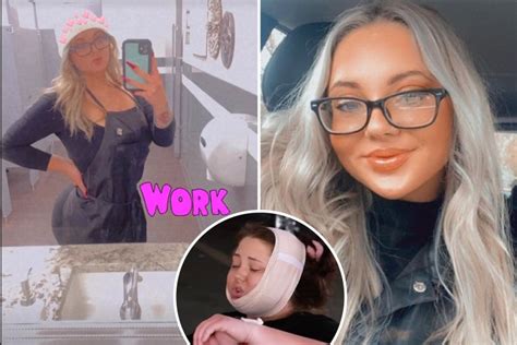 Teen Mom Jade Cline Shows Off Curves While At Work After Butt Lift Boob Job And Liposuction In