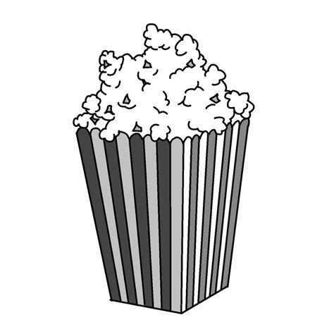 Popcorn In Striped Box Illustration Transparent Png Stickpng