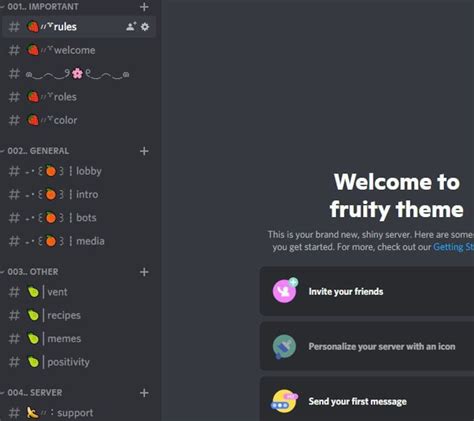 Fruity Theme Discord Starter Server Template Etsy