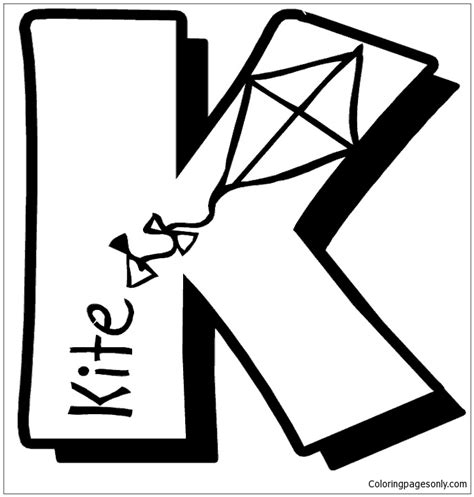 Below are some free printable letter k coloring pages in vector format that can be easily printed from a computer or phone and automatically fit any paper size. Letter K Is For Kite Coloring Page - Free Coloring Pages ...