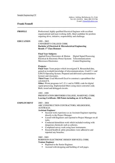 Get inspiration for your resume, use one of our professional templates, and score the job you want. Professional Electrical Engineer CV template | Templates ...